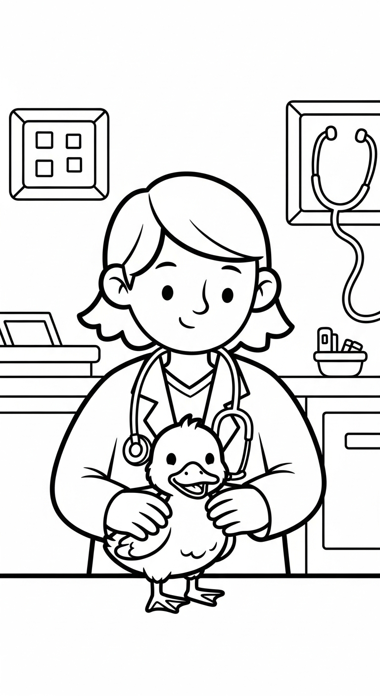 coloriage Vétérinaire pour primaire