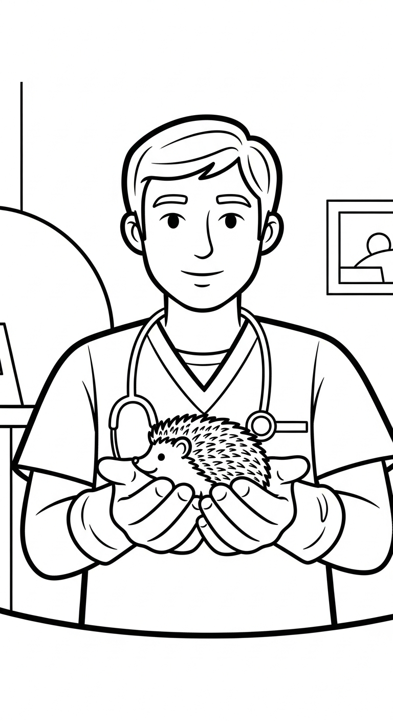 coloriage Vétérinaire à imprimer pdf gratuit