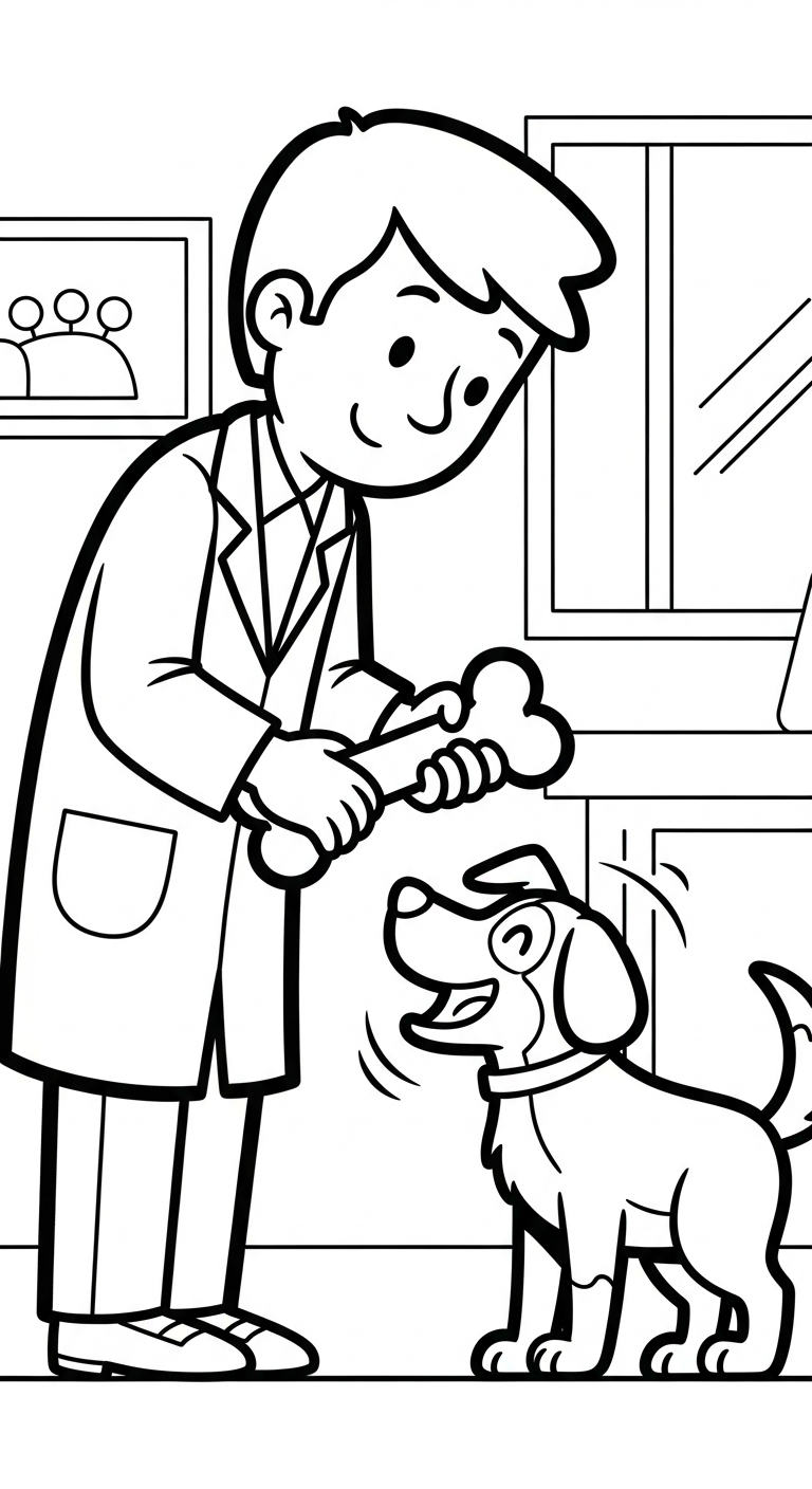 coloriage Vétérinaire a imprimer gratuitement