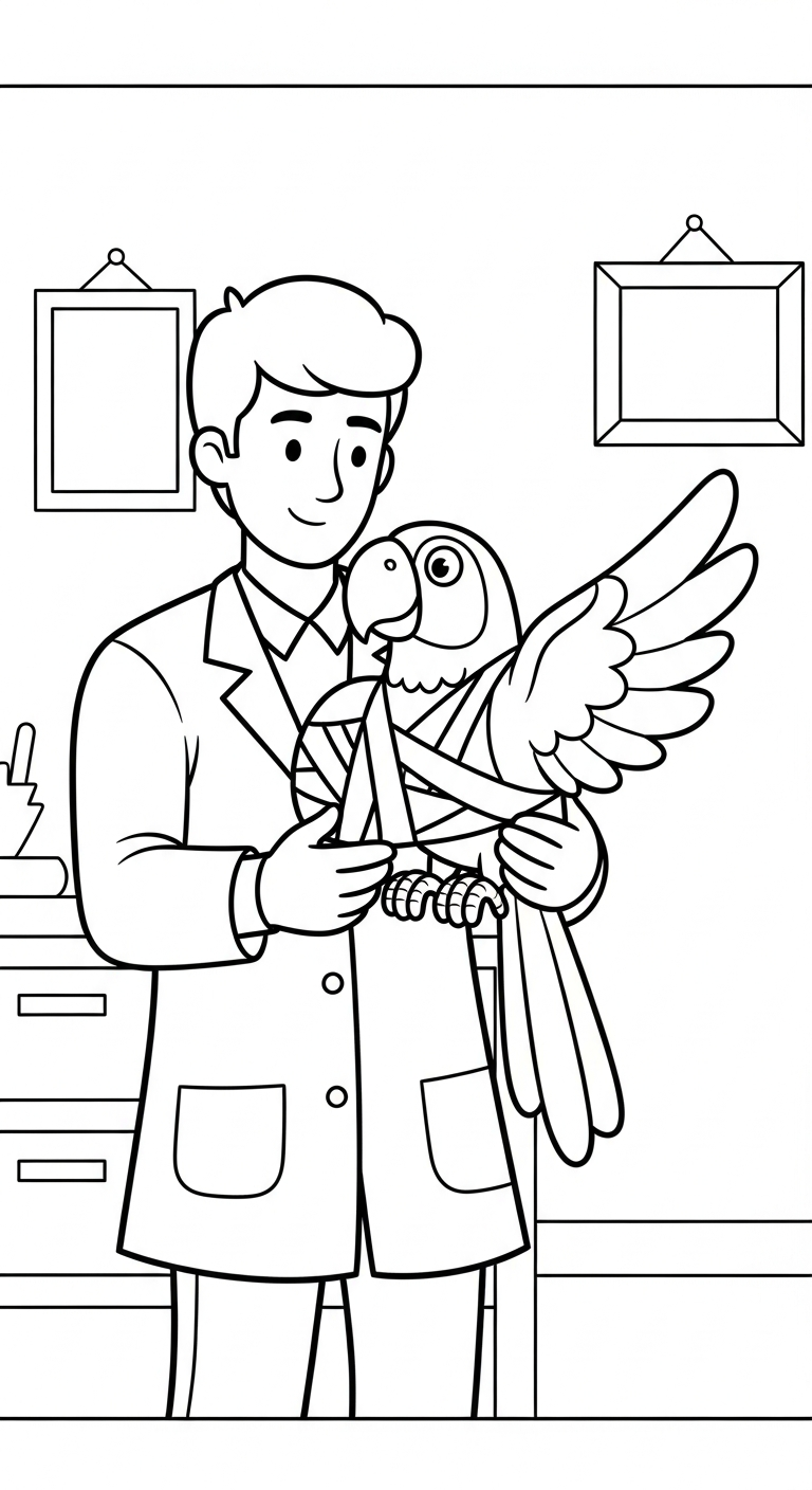 coloriage Vétérinaire à imprimer a4