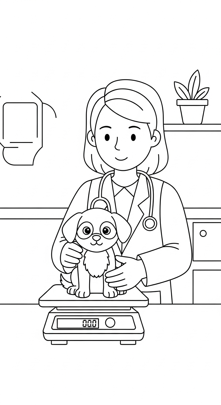 coloriage Vétérinaire et decoupage a imprimer gratuit