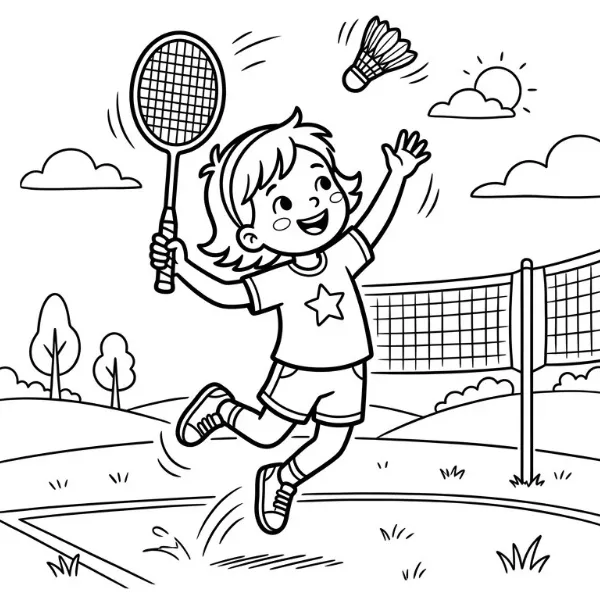 Coloriage Badminton