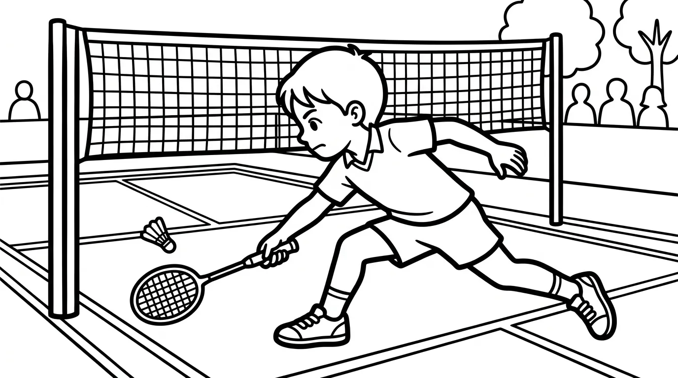 coloriage Badminton a imprimer gratuit