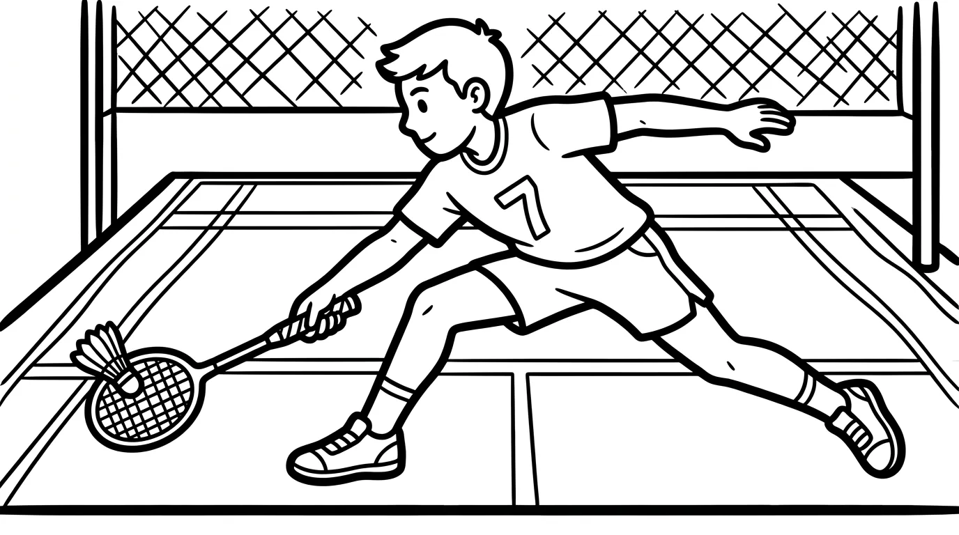 coloriage Badminton a telecharger