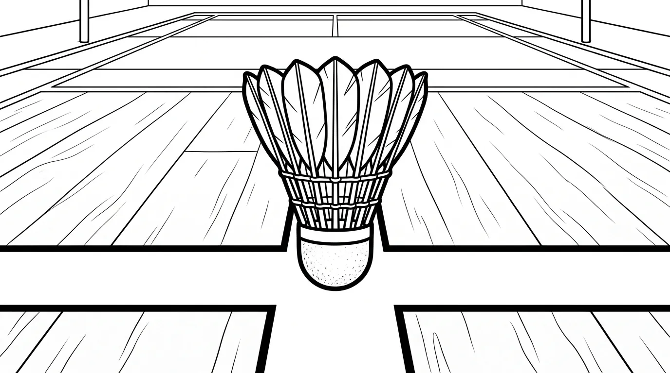 coloriage Badminton gratuit pour enfants