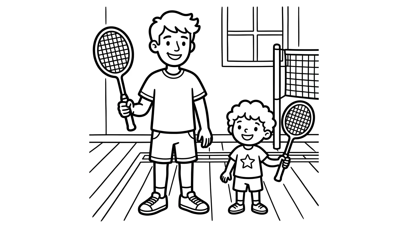 coloriage Badminton et dessin a imprimer