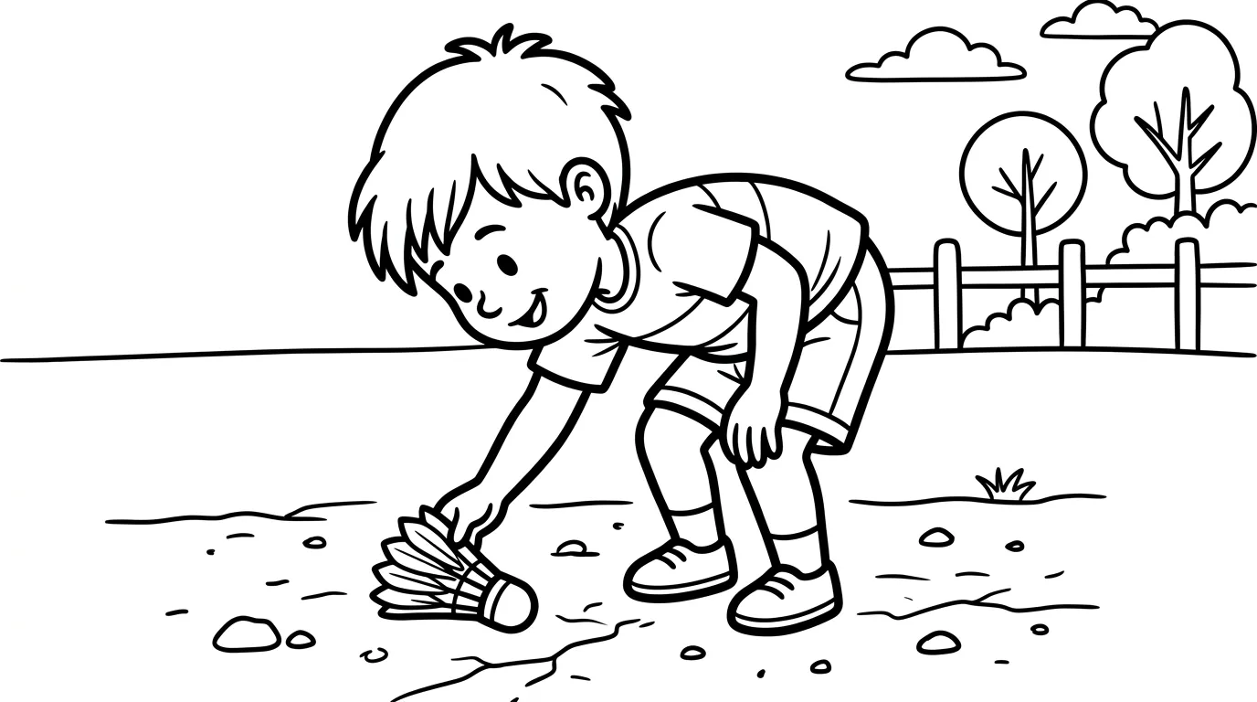 coloriage Badminton pour enfants à télécharger