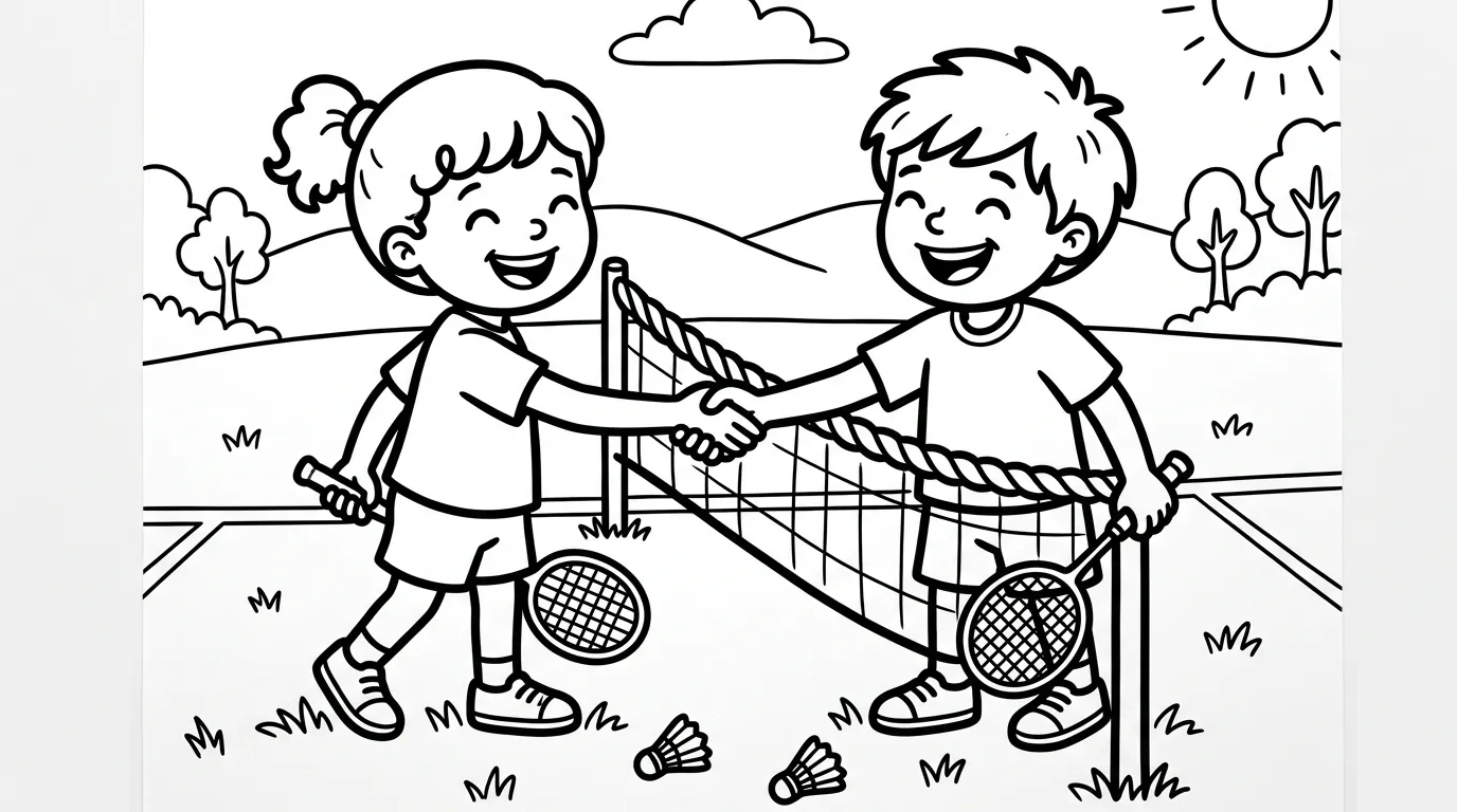 coloriage Badminton à imprimer pdf