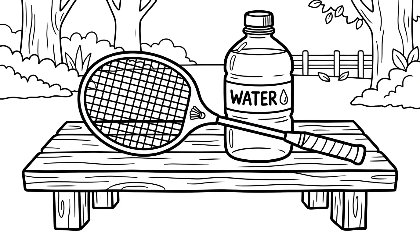 coloriage Badminton pour enfant gratuit