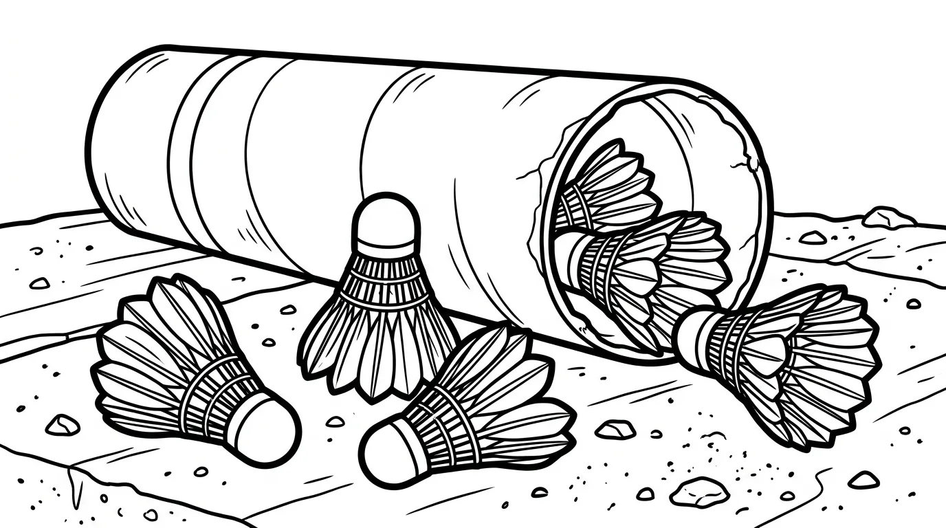 coloriage Badminton d'enfant a imprimer