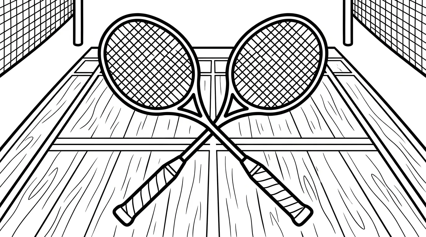 coloriage Badminton pour enfant de 3 ans
