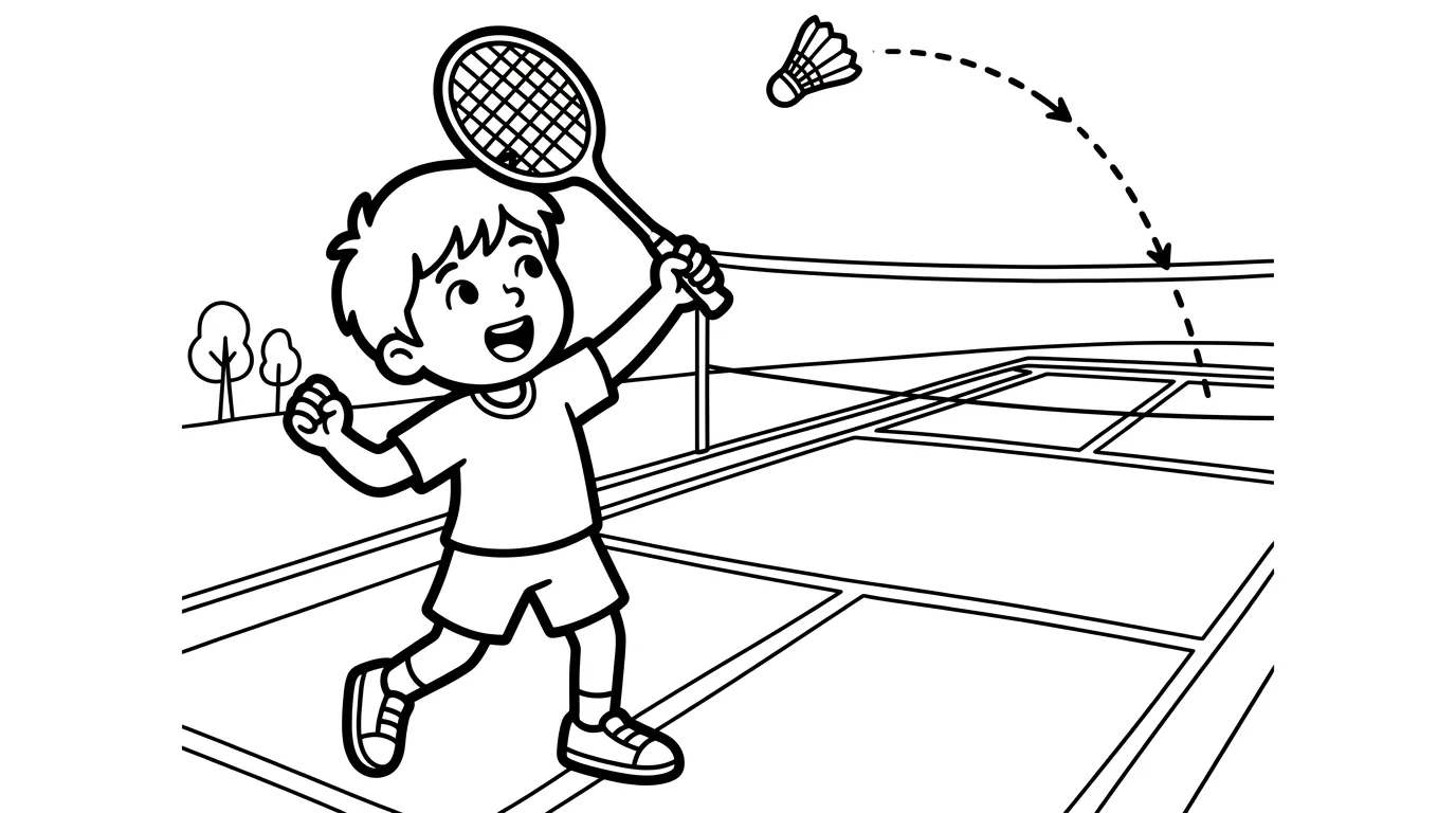 coloriage Badminton à imprimer gratuit