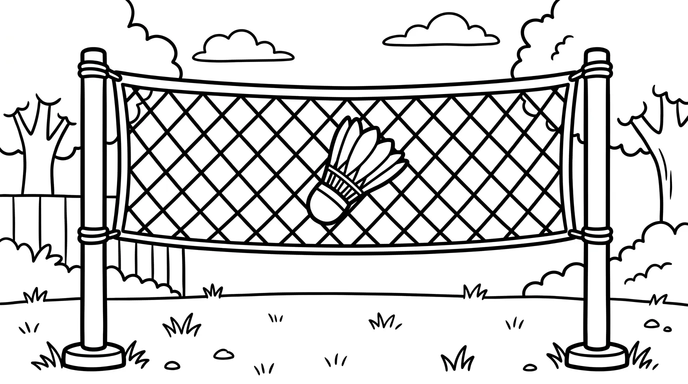 coloriage Badminton educatif pour enfant