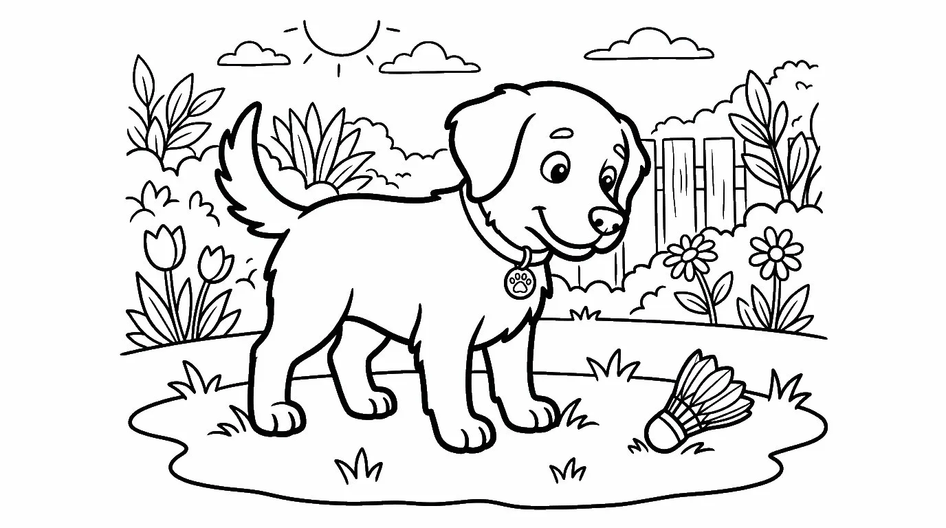 coloriage Badminton a imprimer pour enfant de 4 ans