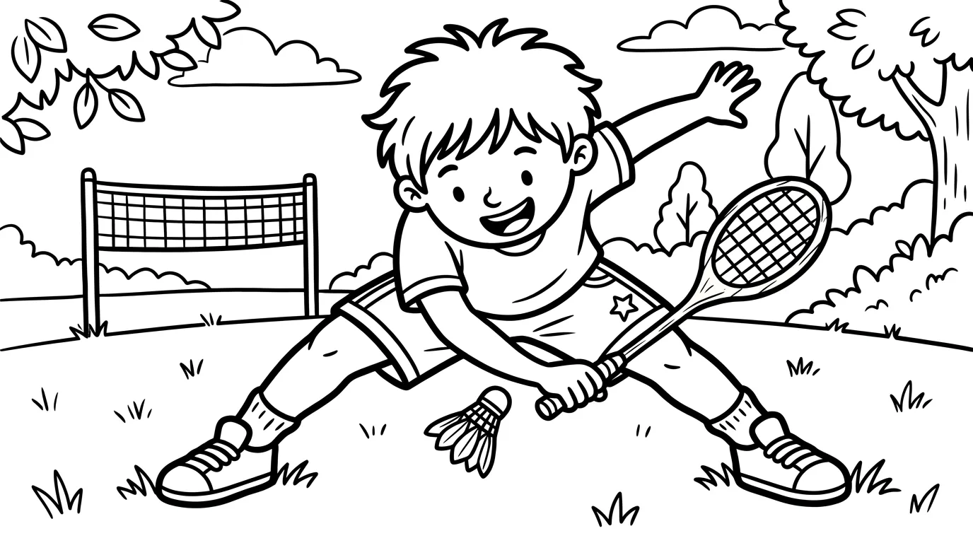 coloriage Badminton à imprimer a4