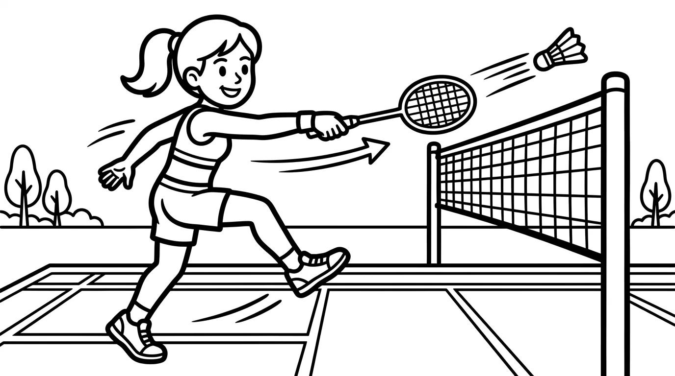 télécharger coloriage Badminton gratuit