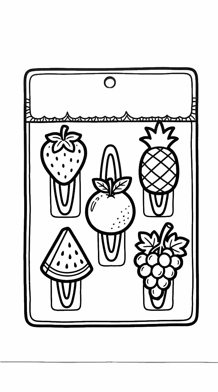 coloriage Barrette pour enfant de 2 ans