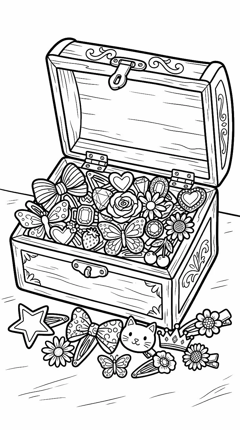 coloriage Barrette à imprimer pour enfants