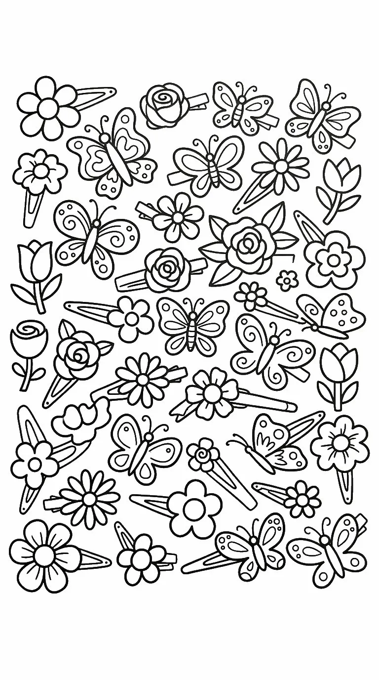 coloriage Barrette pour enfant de à imprimer