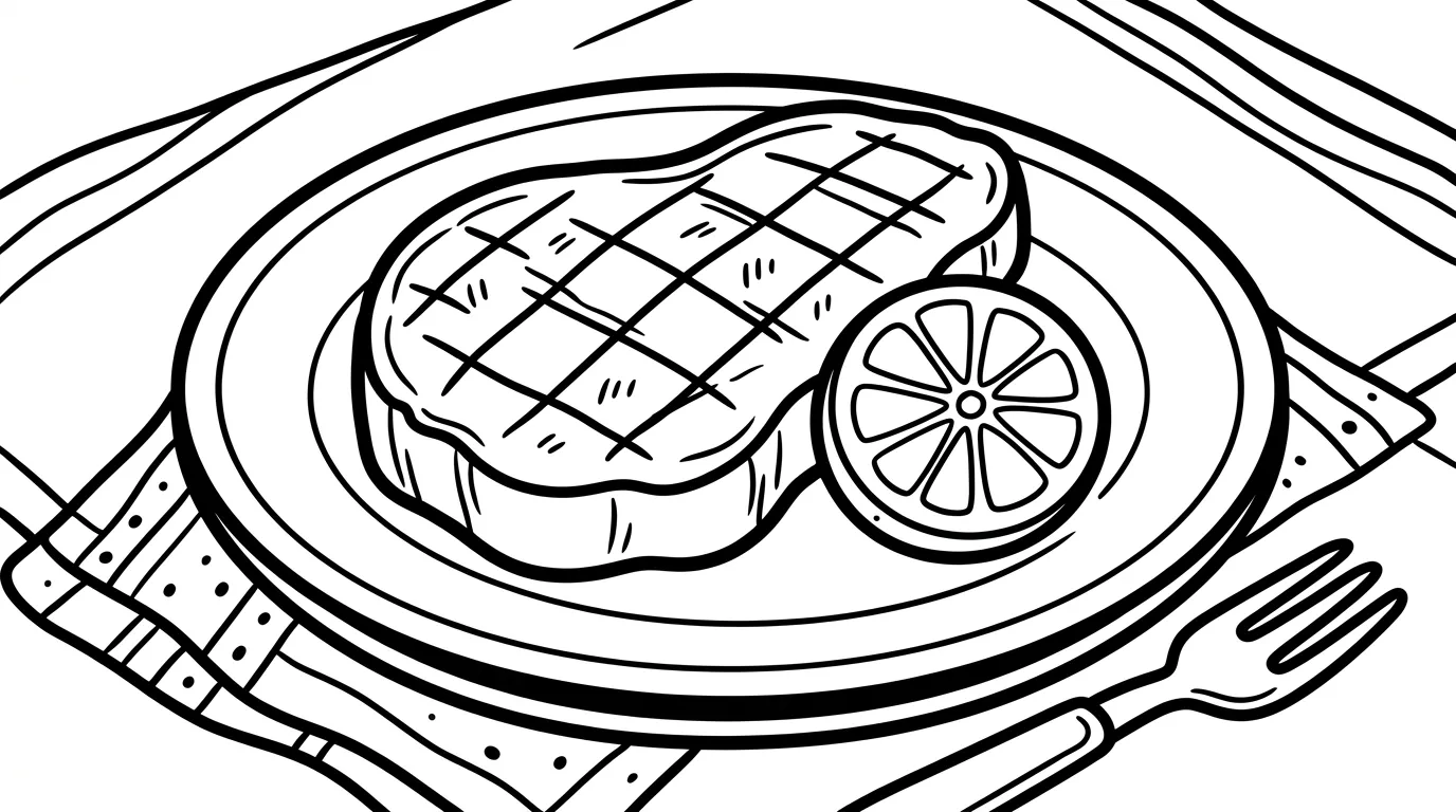 coloriage Bifteck gratuit en ligne