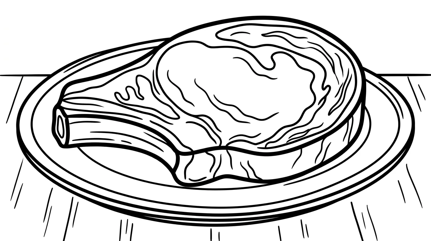 coloriage Bifteck à imprimer pour enfant de 8 ans 1