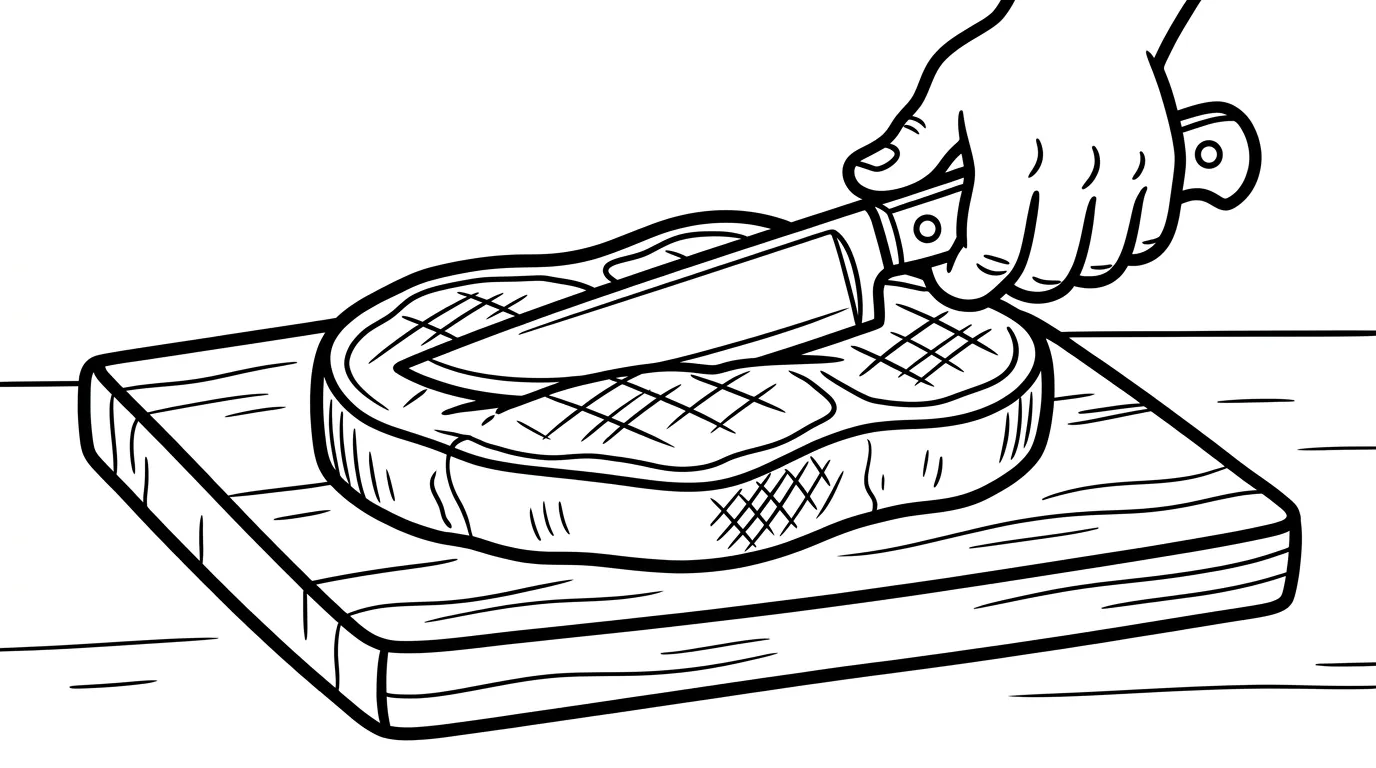 coloriage Bifteck à imprimer gratuitement
