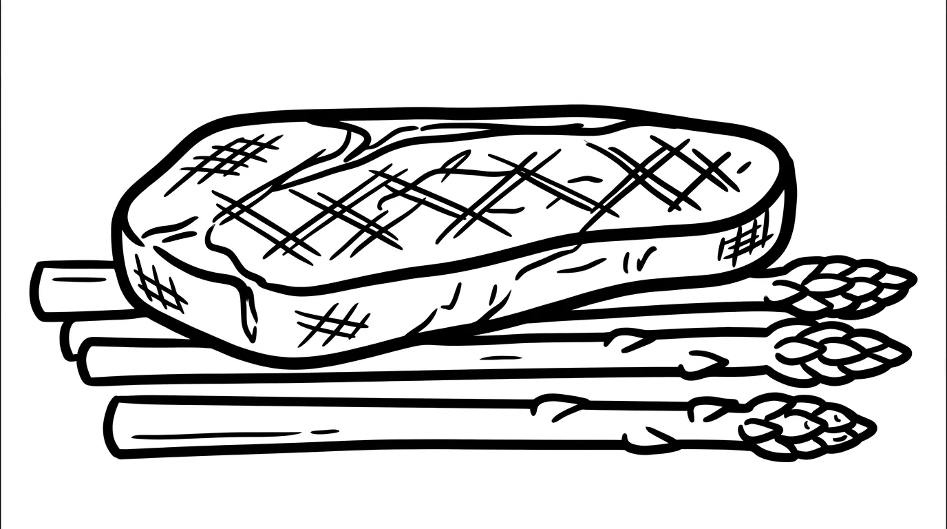 coloriage Bifteck à imprimer gratuitement pdf