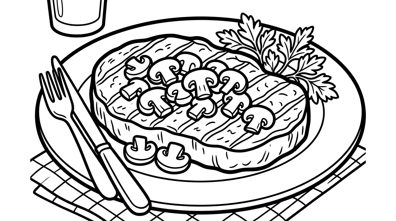 coloriage Bifteck gratuit a imprimer