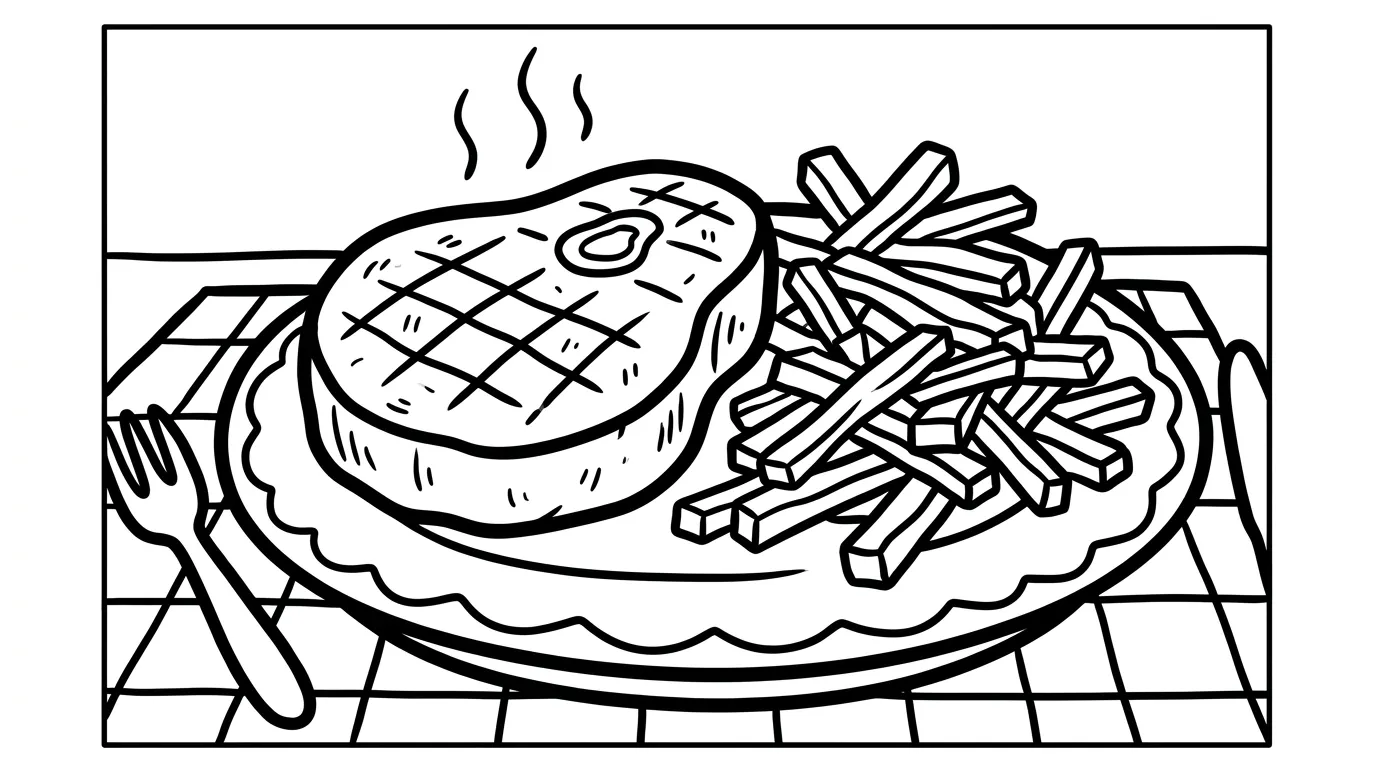 coloriage Bifteck a imprimer