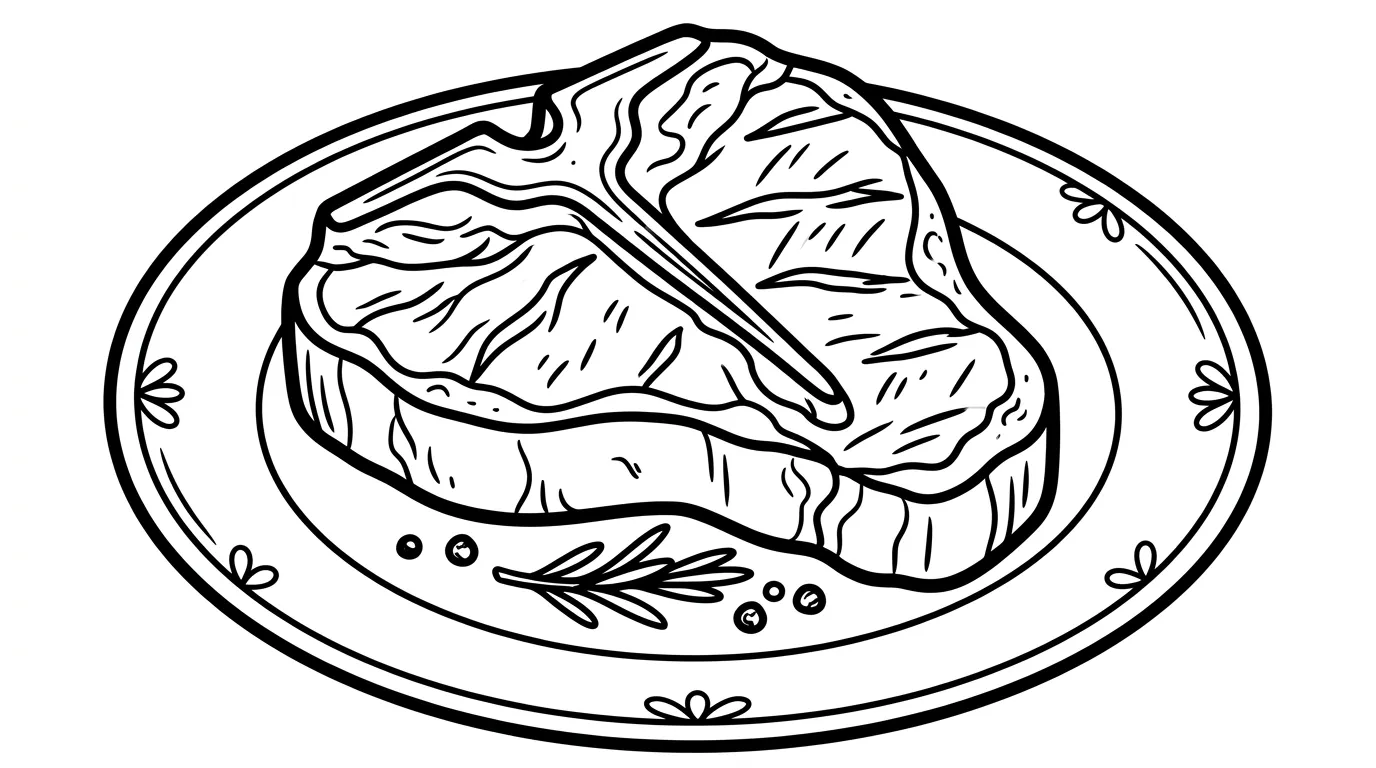 coloriage Bifteck pour bebe a imprimer
