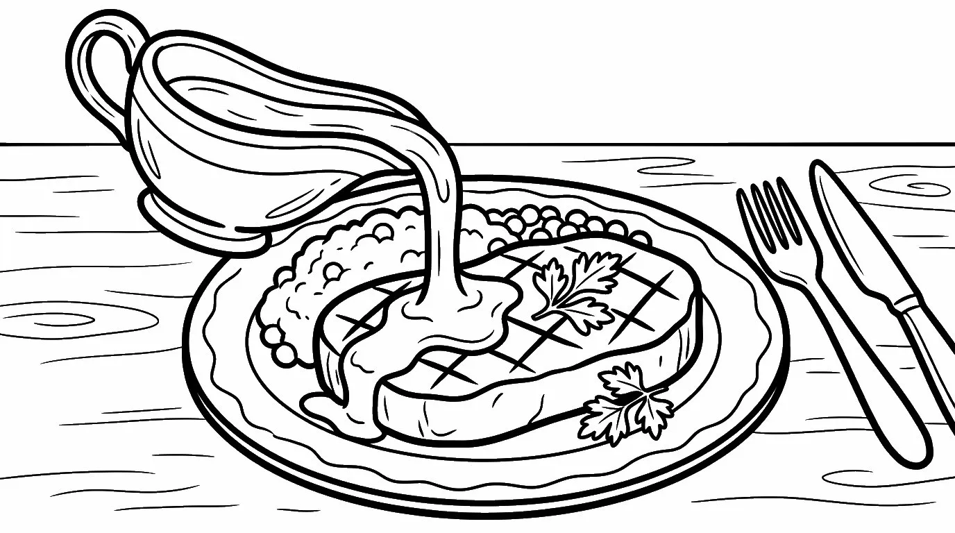 coloriage Bifteck et apprentissage