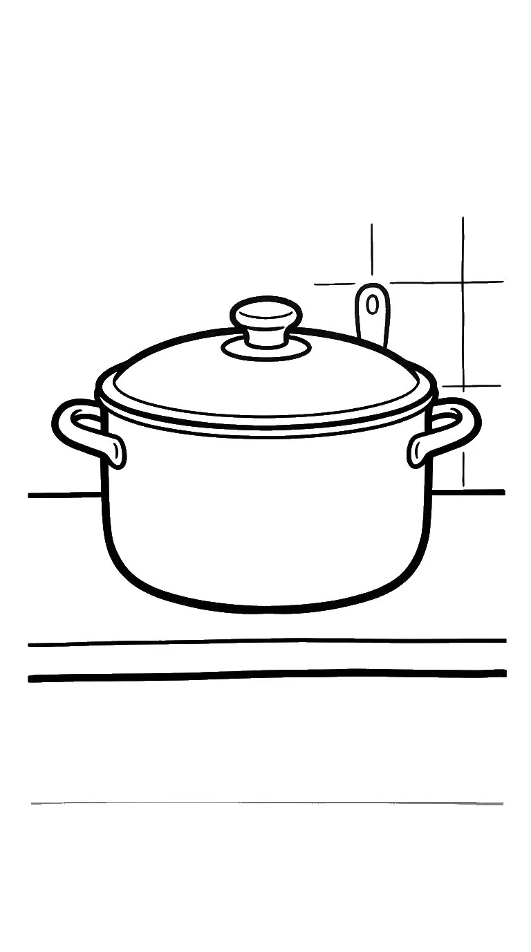coloriage Casserole à imprimer pour enfant de 9 ans