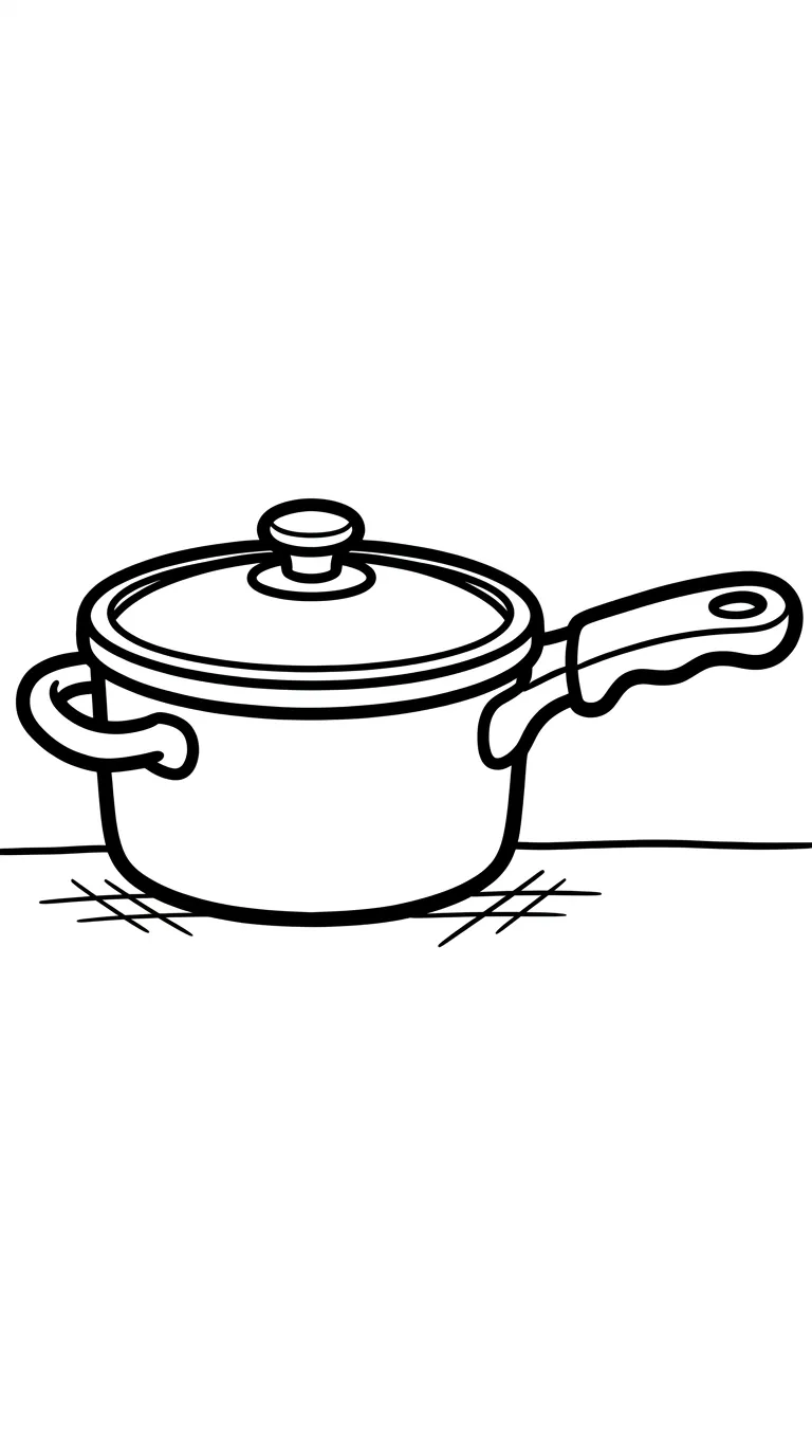 coloriage Casserole à imprimer pour enfants