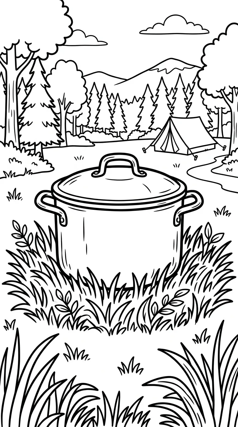 coloriage Casserole pour enfant de 8 ans
