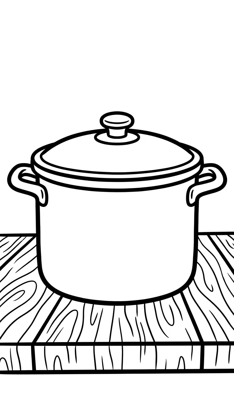 coloriage Casserole pour enfant de 5 ans