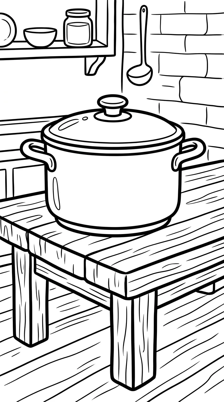 coloriage Casserole à imprimer pdf
