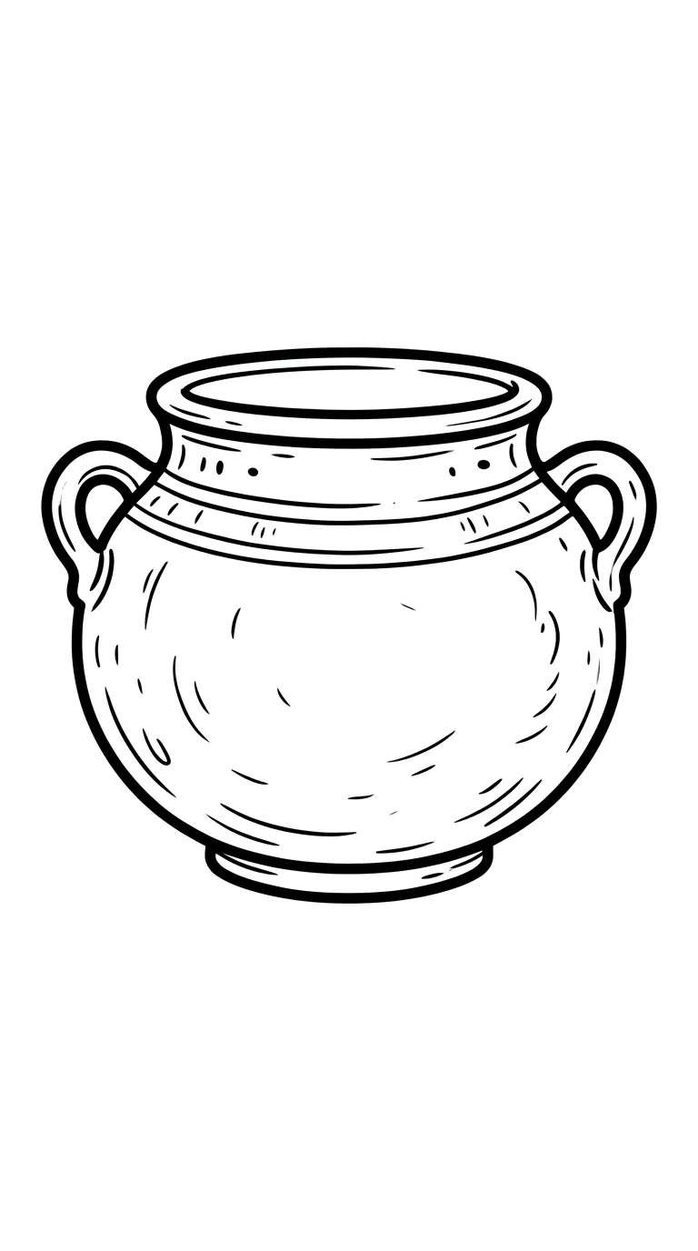 coloriage Casserole à imprimer pour enfant de 4 ans