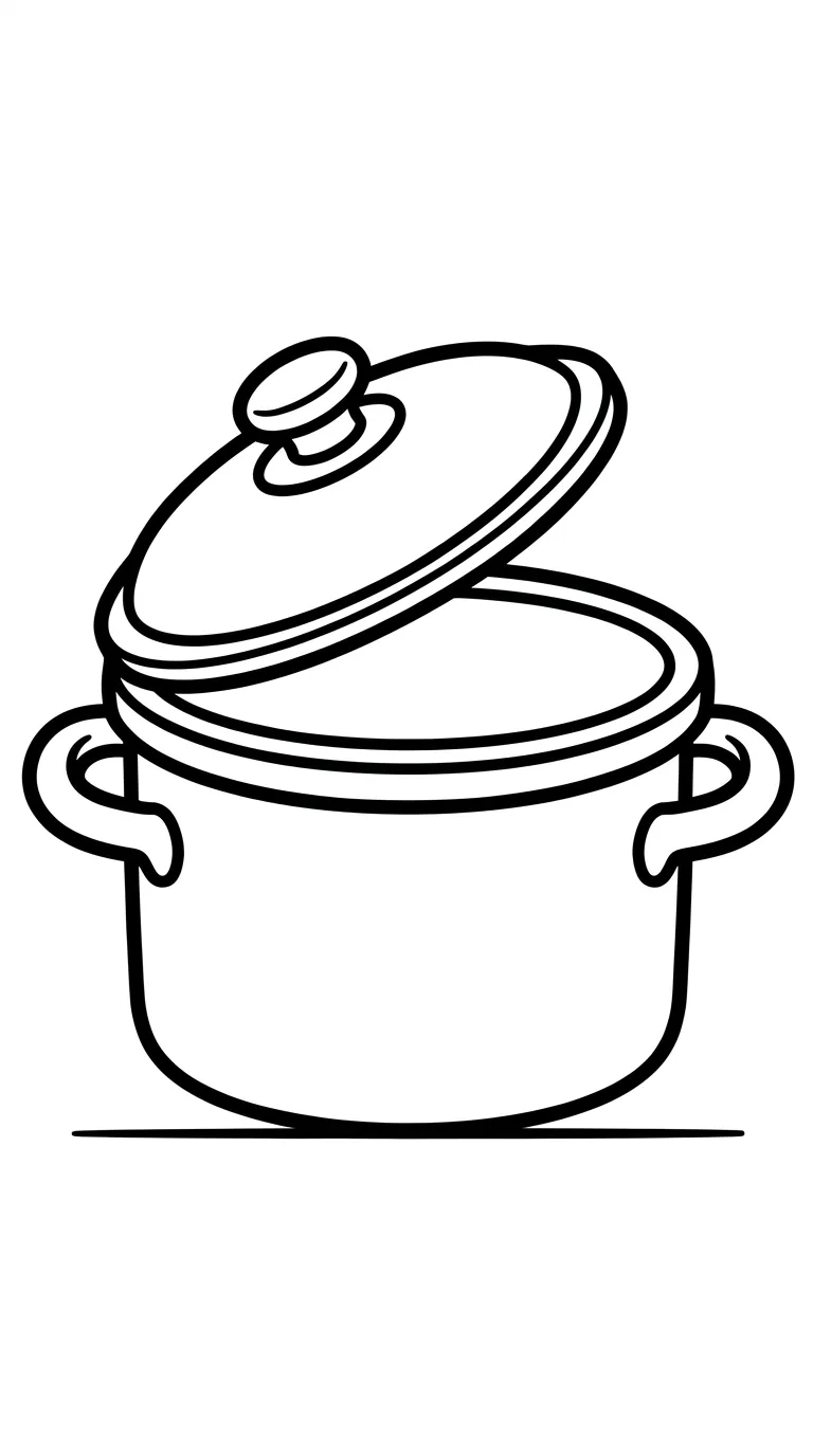 coloriage Casserole à imprimer pour enfant de 2 ans 1