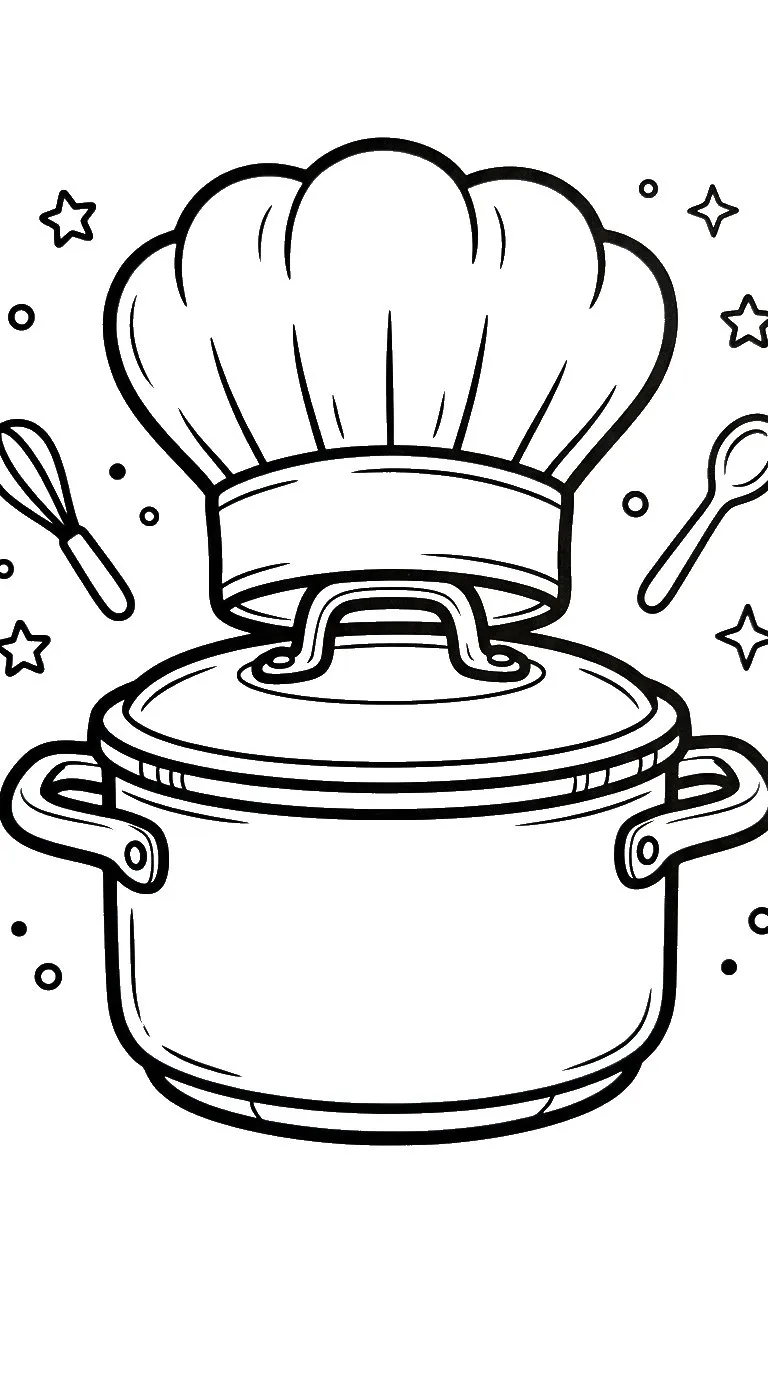 coloriage Casserole a dessiner et imprimer