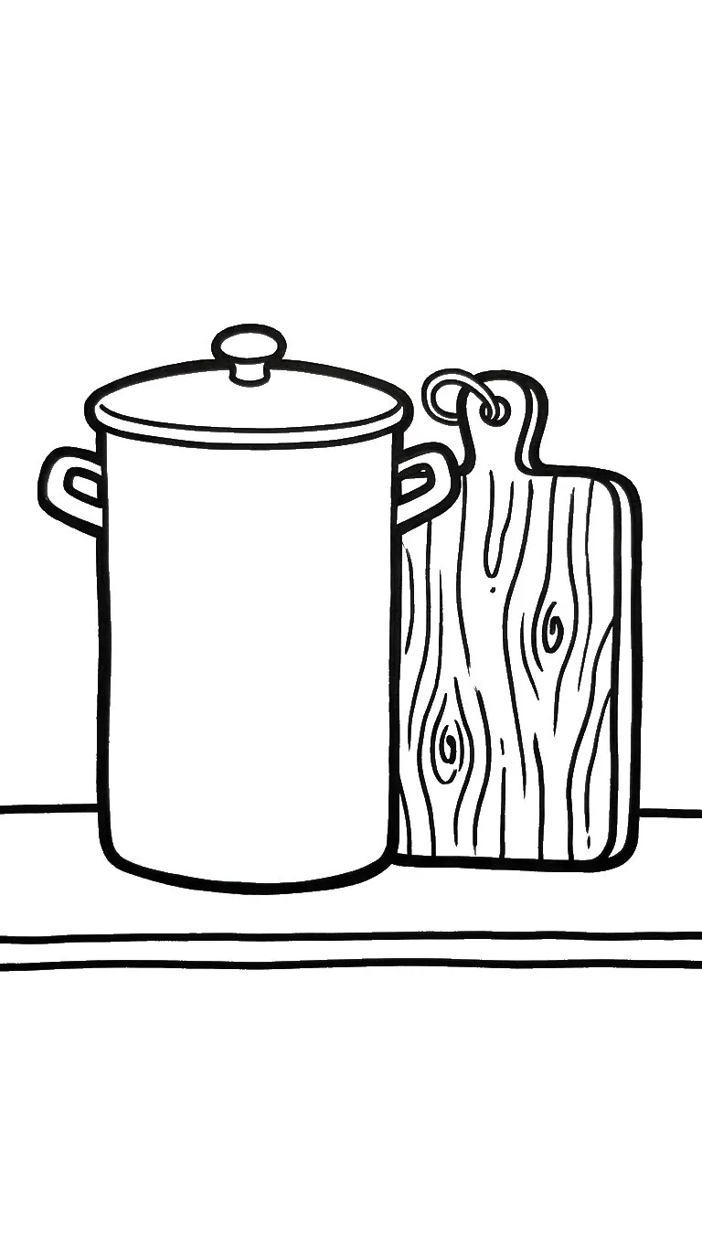 coloriage Casserole à imprimer gratuit