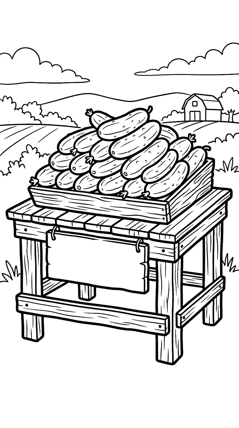 coloriage Concombre a imprimer