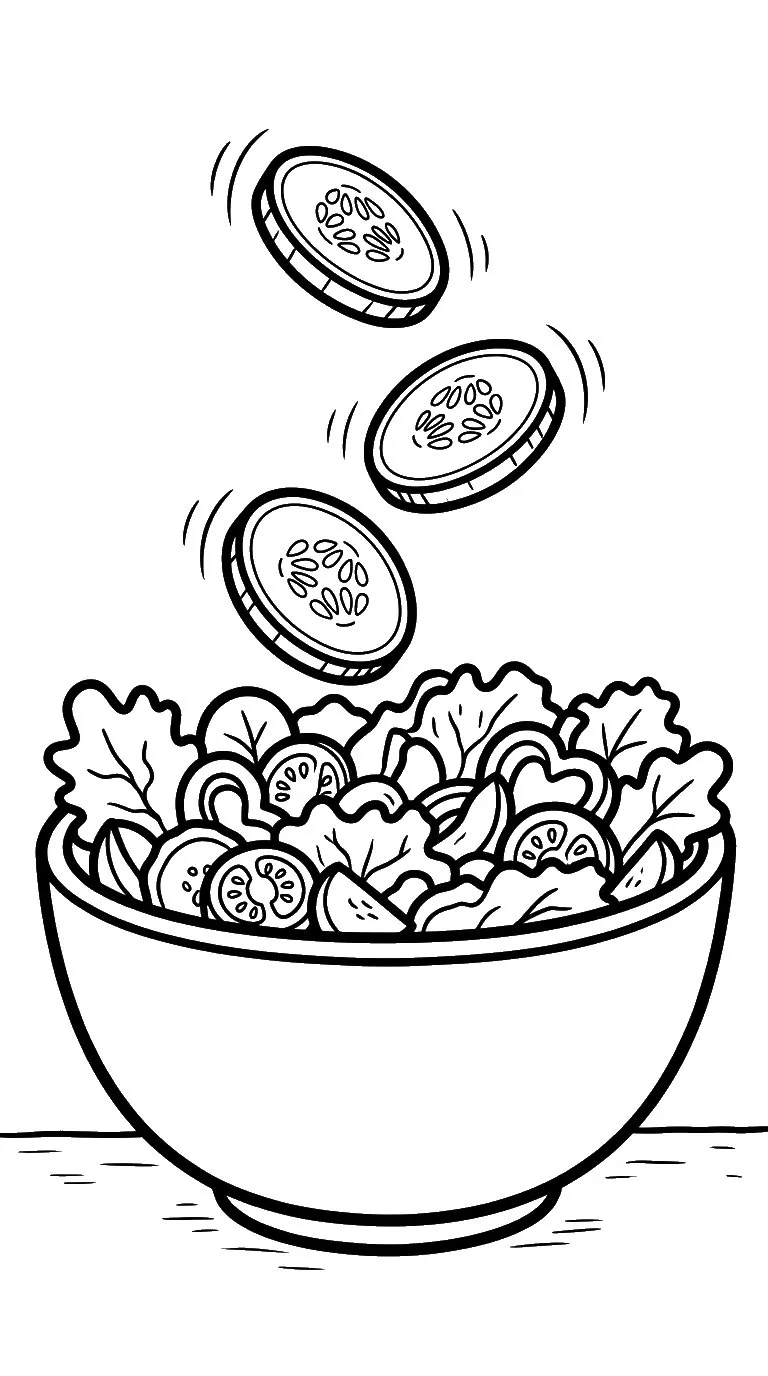 coloriage Concombre pour enfant de 10 ans 1