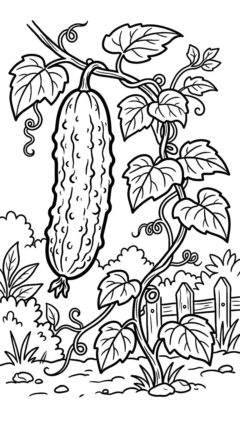 imprimer coloriage Concombre pour enfant