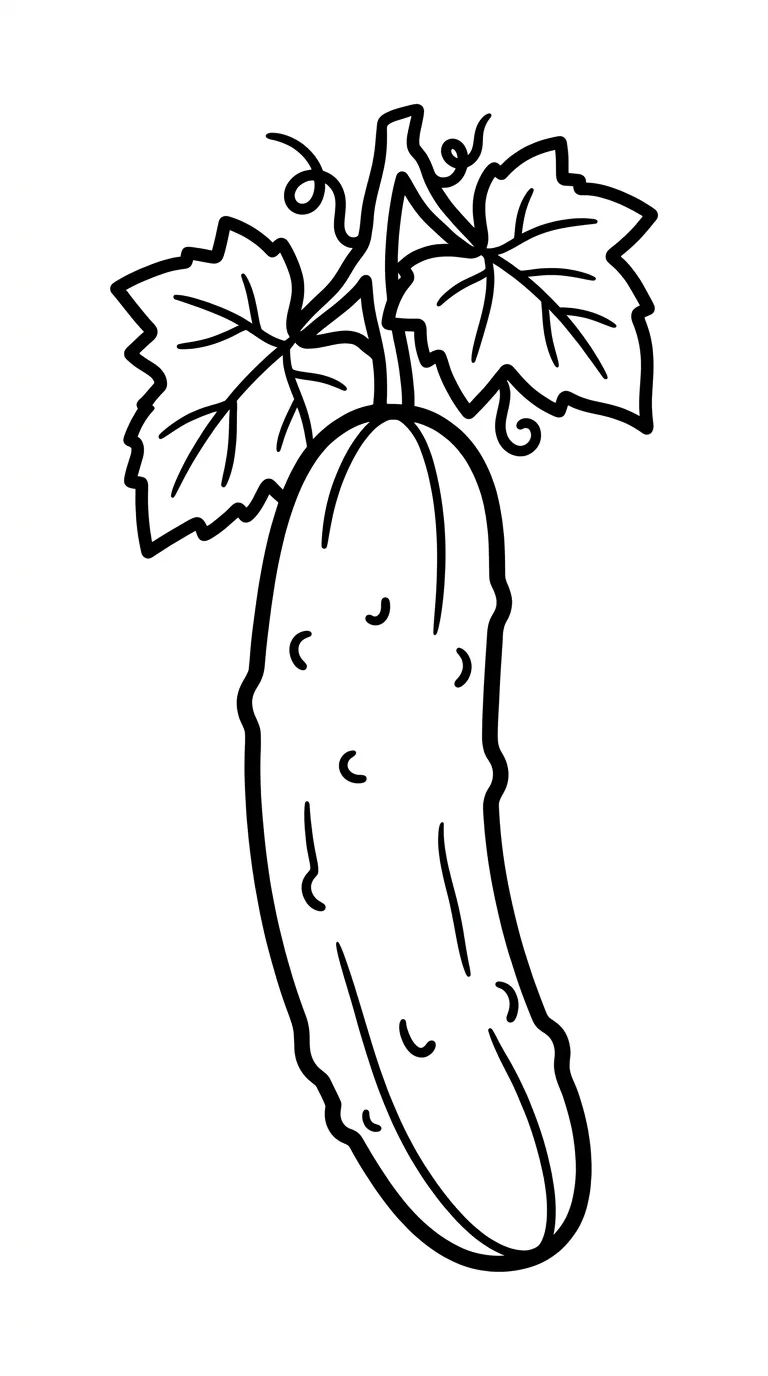 coloriage Concombre d'enfant a imprimer