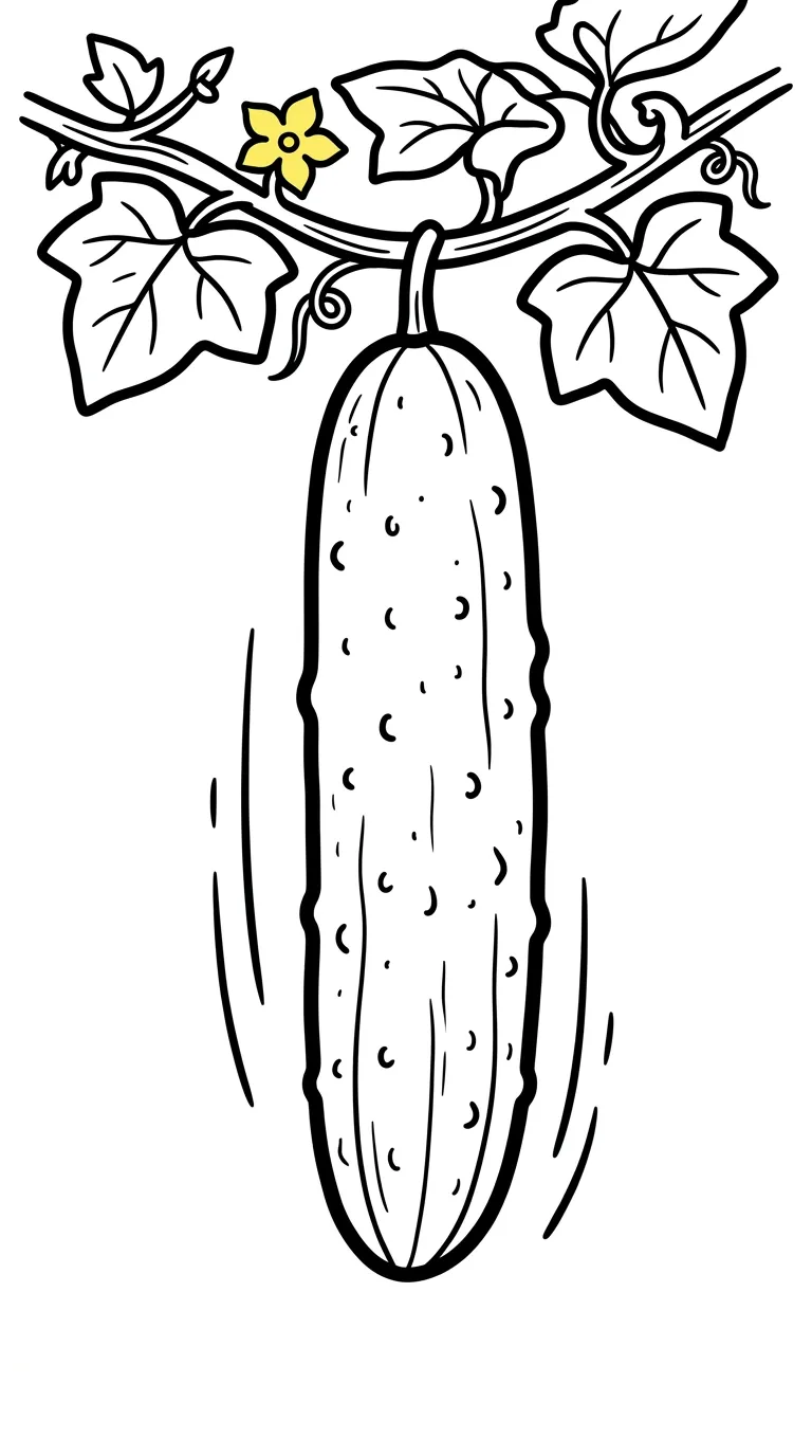 coloriage Concombre à imprimer pdf gratuit 1