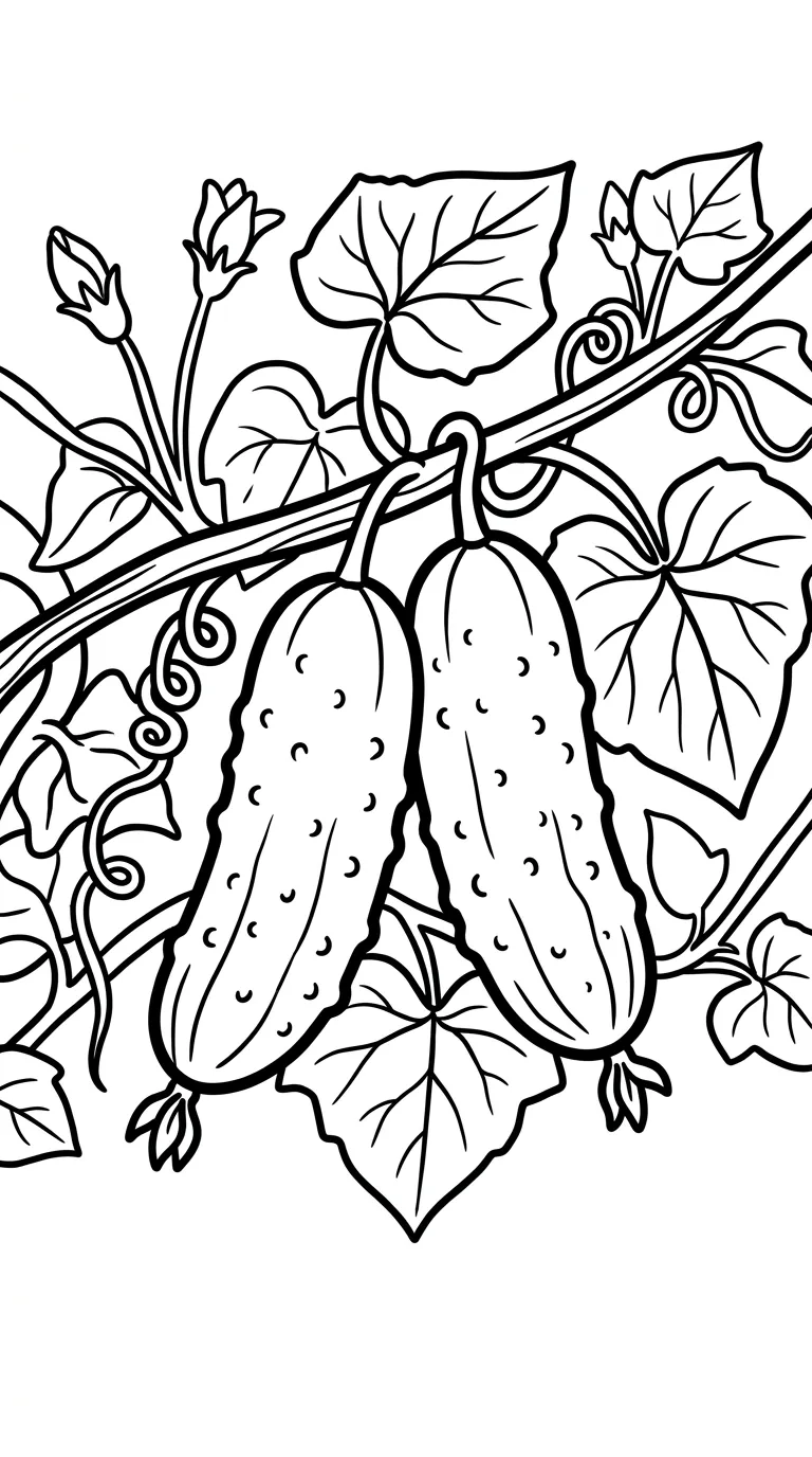 coloriage Concombre à imprimer gratuit