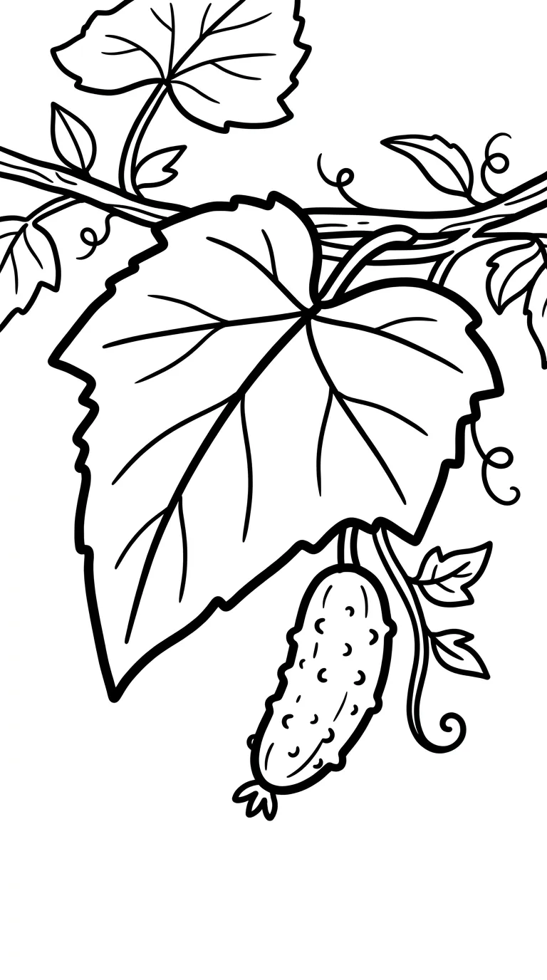 coloriage Concombre à imprimer pour enfant de 9 ans