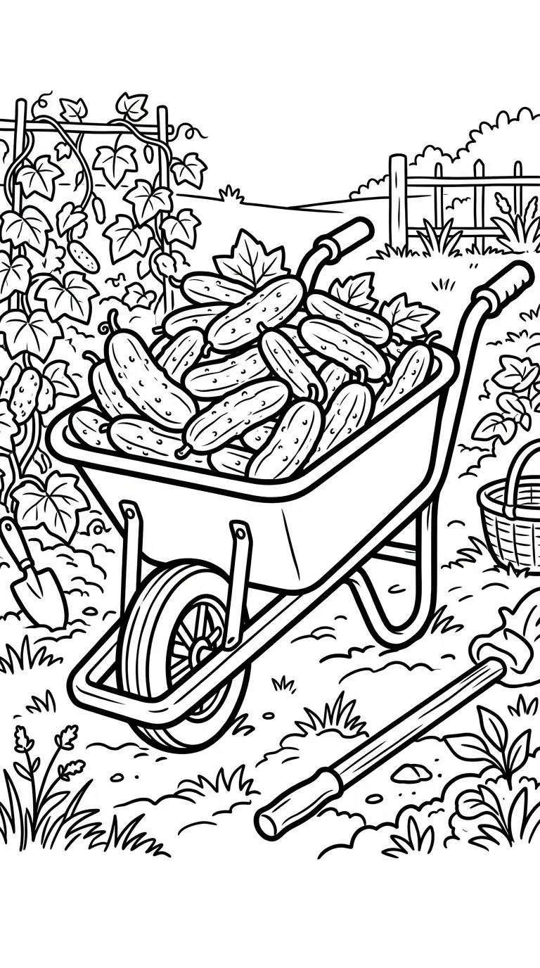 coloriage Concombre à imprimer pour enfant de 10 ans