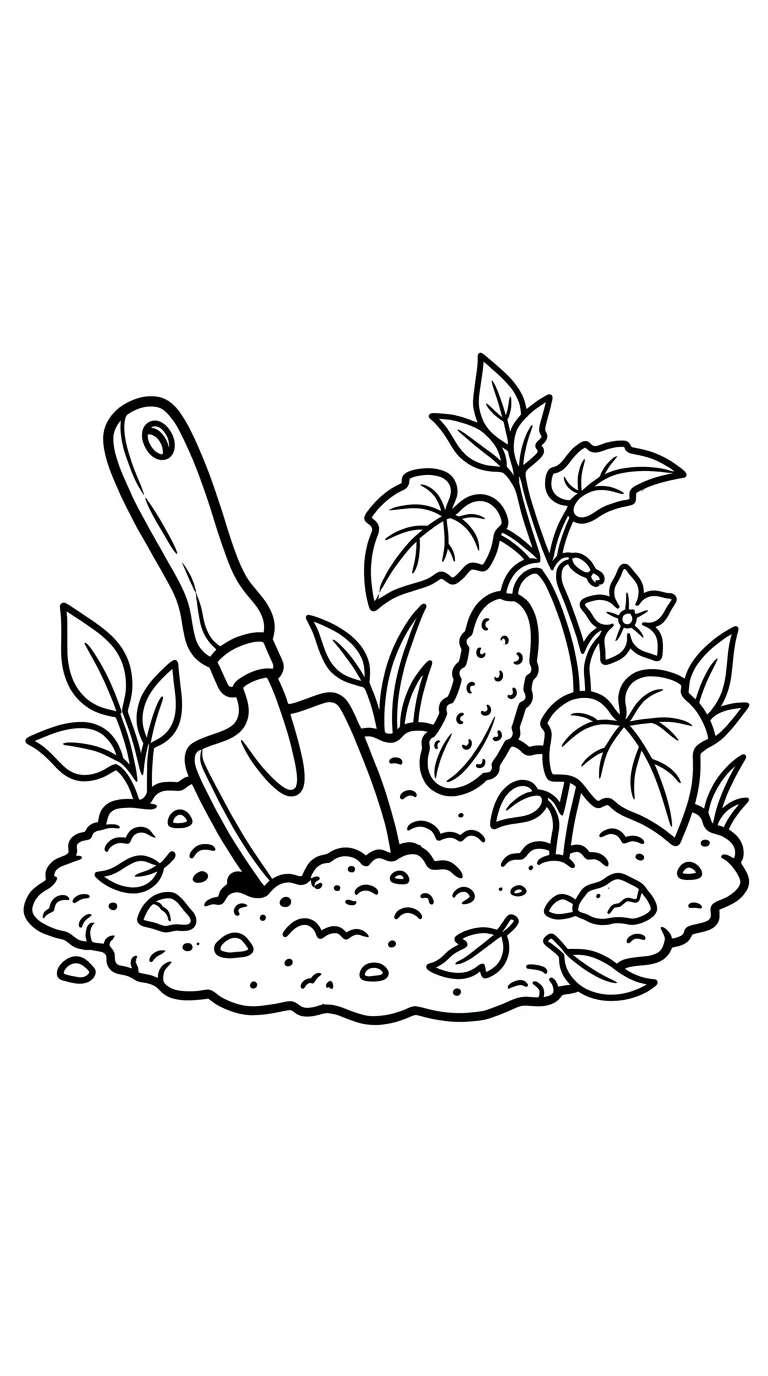 coloriage Concombre pour enfant