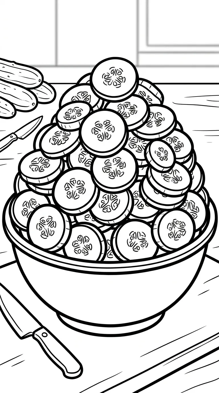 coloriage Concombre à imprimer pour enfant de 6 ans